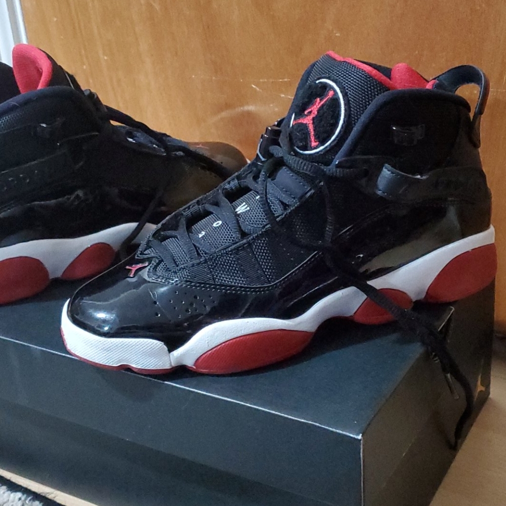 jordan 6 rings black red